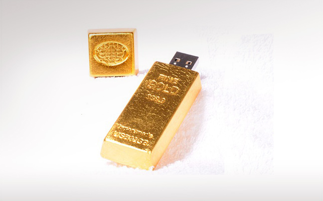 Μνήμη αποθήκευσης usb… 24 καρατίων!