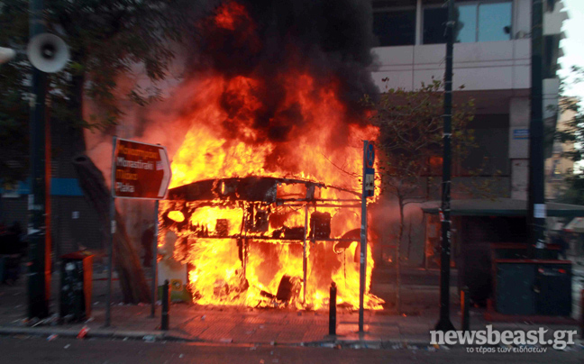 Εικόνες χάους στην Αθήνα