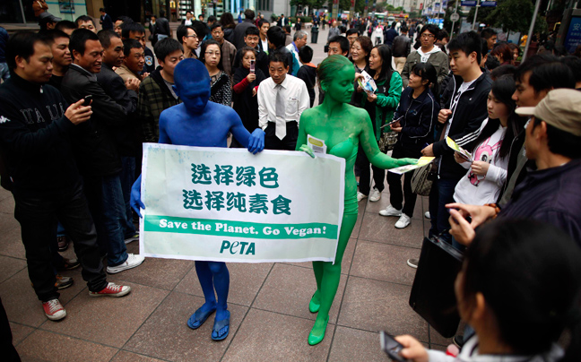 Γαλαζοπράσινη διαμαρτυρία στην Κίνα
