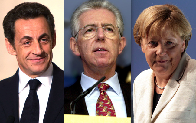 Σαρκοζί, Μέρκελ και Μόντι θέλουν να επιταχύνουν το σχέδιο σωτηρίας της ΕΕ