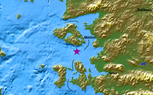 Σεισμός 4,9 Ρίχτερ ανοιχτά της Μυτιλήνης