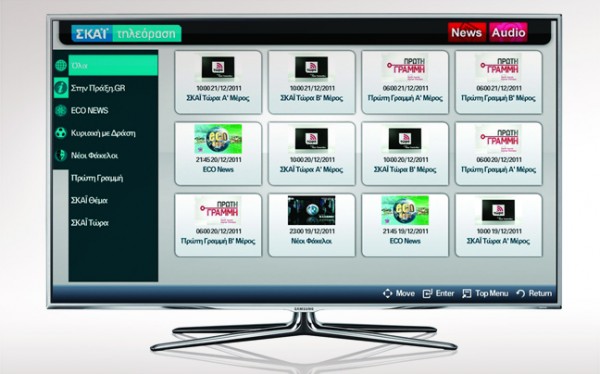 H Samsung παρουσιάζει το application του skai.gr