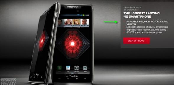 Στις 26 Ιανουαρίου η κυκλοφορία του Droid RAZR MAXX