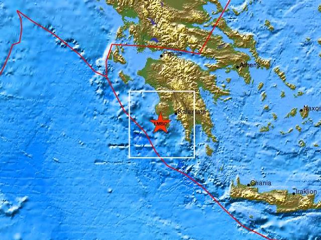 Σεισμική δόνηση 3,9 Ρίχτερ στη Μεθώνη