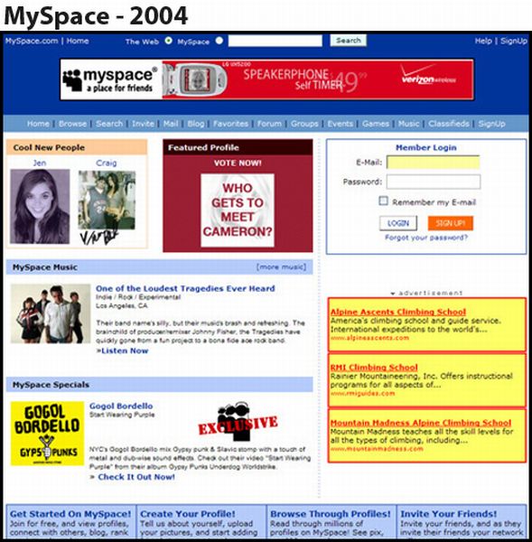 Διάσημα sites όταν ήταν ακόμα νεογνά