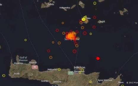 Ανησυχία προκαλούν στην Κρήτη οι δεκάδες μετασεισμοί