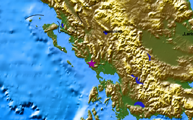 Σεισμική δόνηση 3,7 στην Πρέβεζα