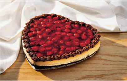 Cheesecake σε σχήμα καρδιάς