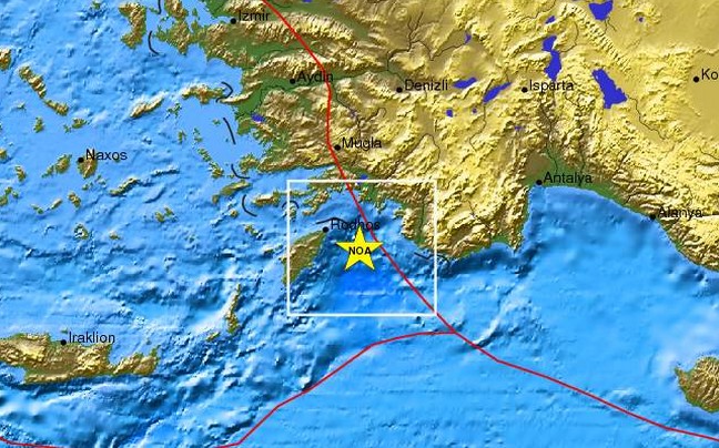 Σεισμός 4,1 ρίχτερ ανάμεσα σε Ρόδο και Καστελόριζο