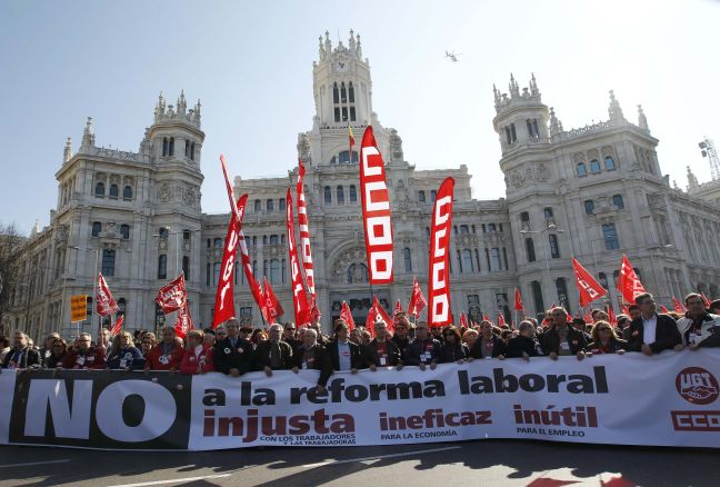 Γενική απεργία στις 29 Μαρτίου στην Ισπανία