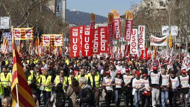 Ογκώδεις διαδηλώσεις στην Ισπανία