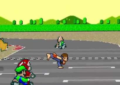 Chuck Norris vs Mario Cart