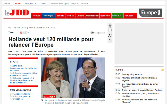 «Η Γαλλία κάνει παραχωρήσεις στη Γερμανία για τα ευρωομόλογα»
