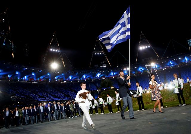Η ελληνική αποστολή στην τελετή έναρξης