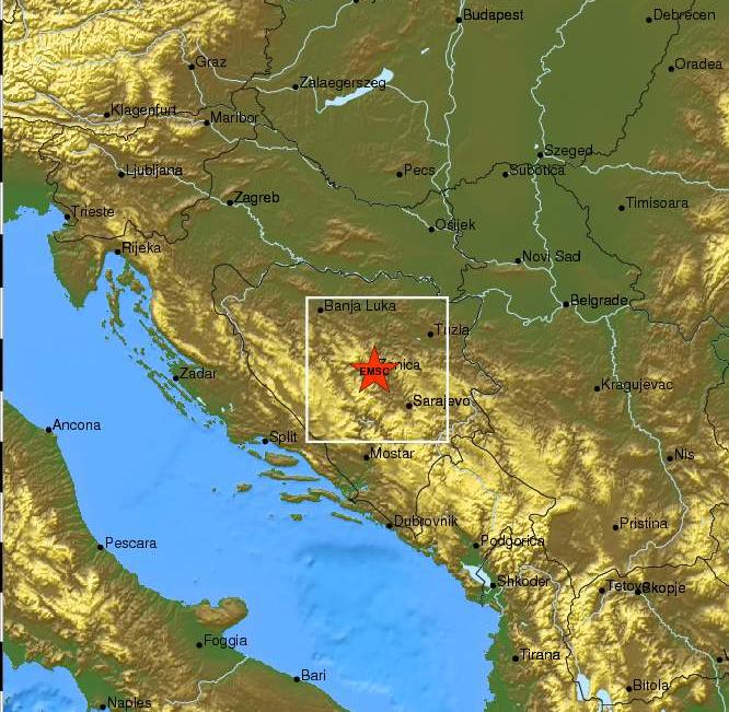 Σεισμός 4,6 Ρίχτερ στη Βοσνία-Ερζεγοβίνη