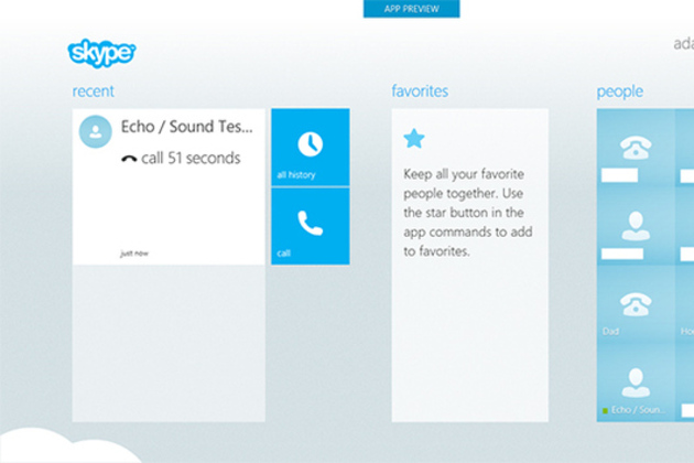 Διέρρευσαν οι πρώτες εικόνες του Skype για Windows 8