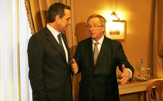 Άρχισε η συνάντηση Σαμαρά – Γιούνκερ