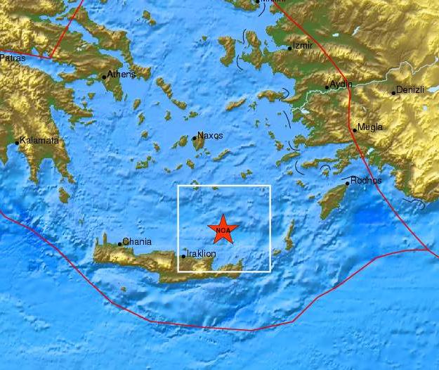 Σεισμός 3,6 Ρίχτερ μεταξύ Αγίου Νικολάου και Σητείας