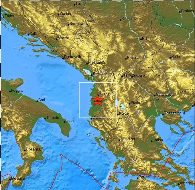Σεισμός 5 Ρίχτερ στην Αλβανία