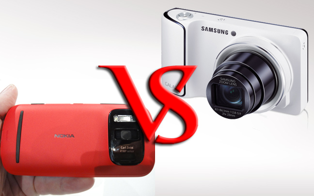 Galaxy Camera εναντίον Nokia 808 Pureview
