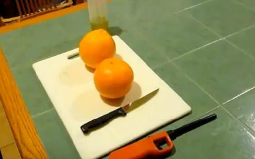 Αρωματικό κερί φτιαγμένο από πορτοκάλι