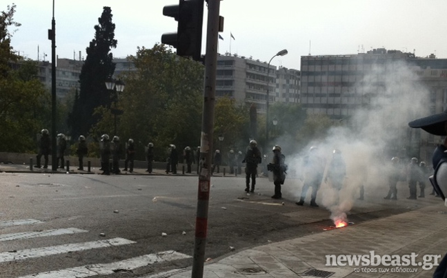 Περιορισμένης έκτασης επεισόδια στο Σύνταγμα