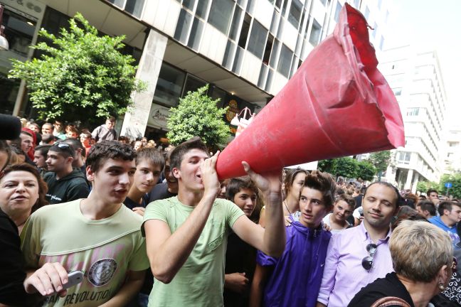 Διαμαρτυρία στο κέντρο για τη μεταφορά μαθητών