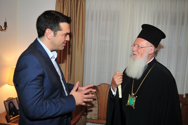 Με τον Αλ. Τσίπρα συναντήθηκε ο Πατριάρχης Βαρθολομαίος