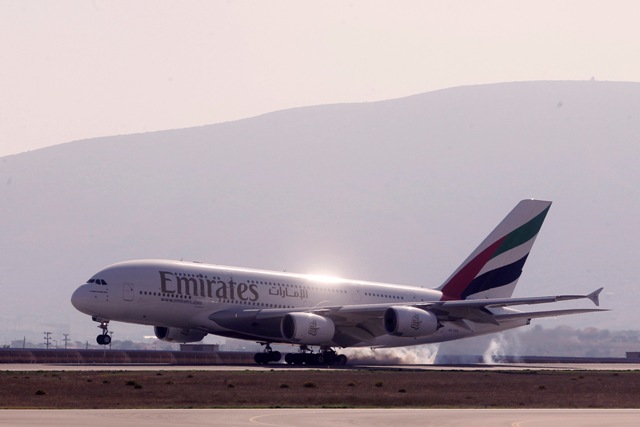 Το A380 της Emirates προσγειώθηκε στην Ελλάδα