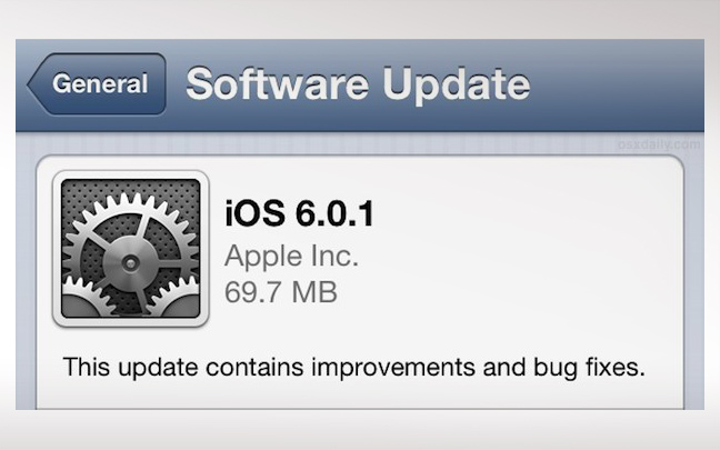 Η Apple κυκλοφόρησε ενημέρωση του iOS 6