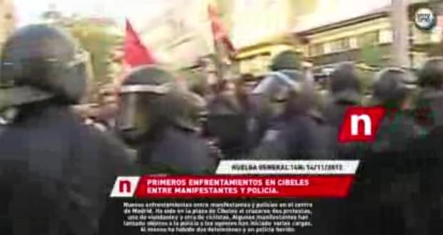 Συμπλοκές διαδηλωτών-αστυνομικών στη Μαδρίτη