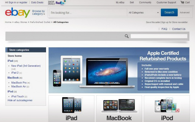 Ανακατασκευασμένα προϊόντα Apple πωλούνται στο eBay