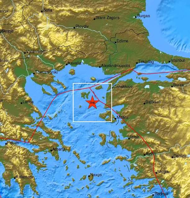 Ισχυρός σεισμός 5,8 Ρίχτερ στο Αιγαίο
