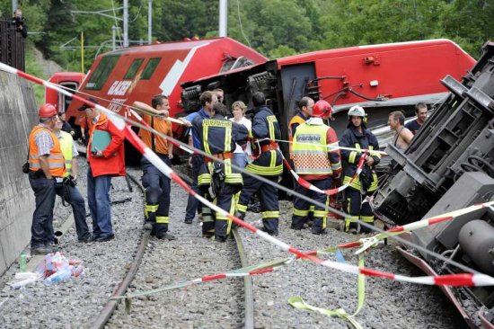 Δεκαεφτά οι τραυματίες από τη σύγκρουση στην Ελβετία