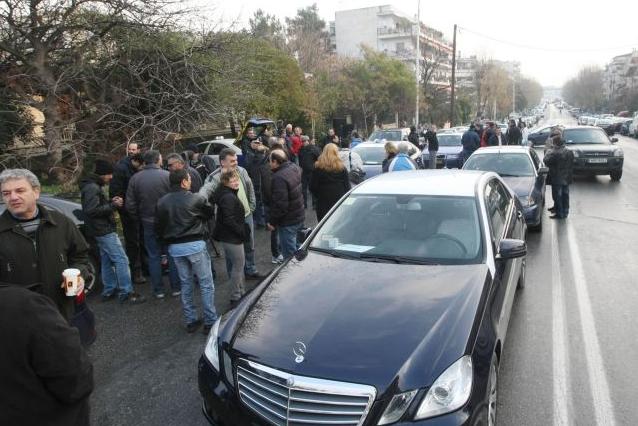 Ολοκληρώθηκε η πορεία των ιδιοκτητών ταξί