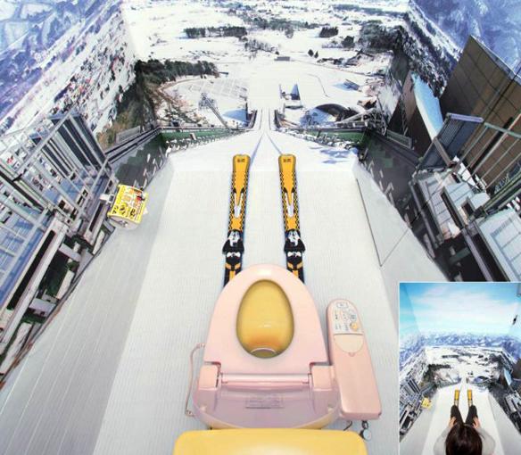 Ολόκληρη πίστα του σκι σε μία&#8230; τουαλέτα