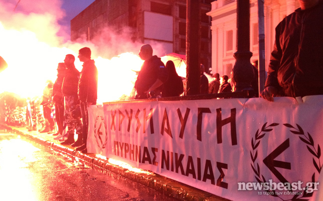 Σε εξέλιξη συγκέντρωση της Χρυσής Αυγής στον Πειραιά