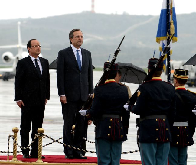 Έφτασε στην Αθήνα ο Φ. Ολάντ