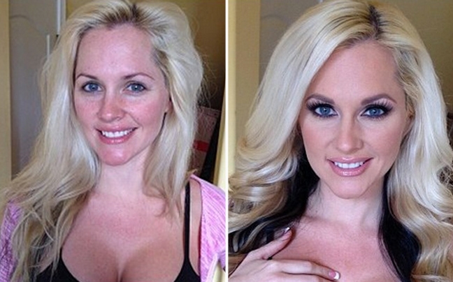 Οι πορνοστάρ πριν και μετά το μακιγιάζ