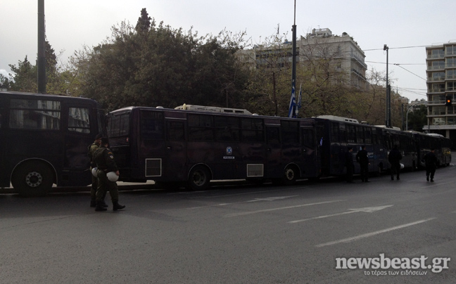 Πρωτοφανή τα μέτρα ασφαλείας στο κέντρο