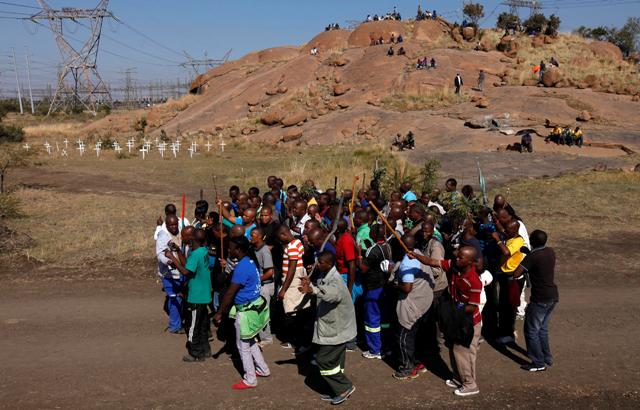 Νέα διαδήλωση στο ορυχείο Μαρικάνα στη Νότια Αφρική