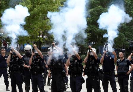 Ένταση και δακρυγόνα στην Άγκυρα