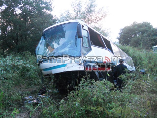 Ένας νεκρός σε τροχαίο με λεωφορείο του ΚΤΕΛ στην Πρέβεζα