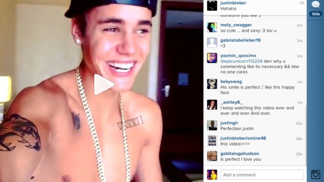 Παροξυσμός στο Instagram με βίντεο του Justin Bieber