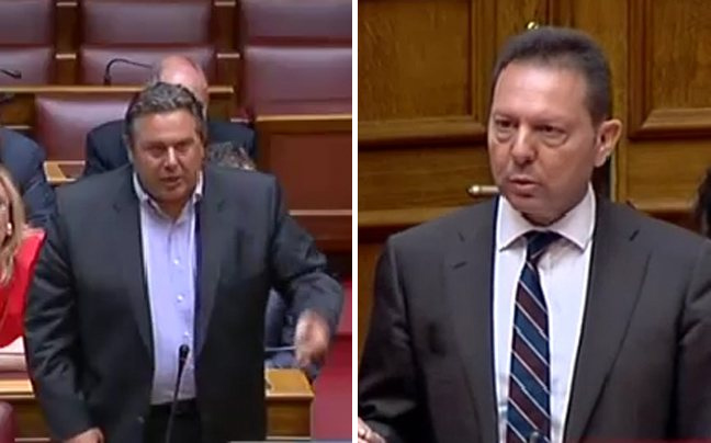 Κόντρα Καμμένου-Στουρνάρα στη Βουλή