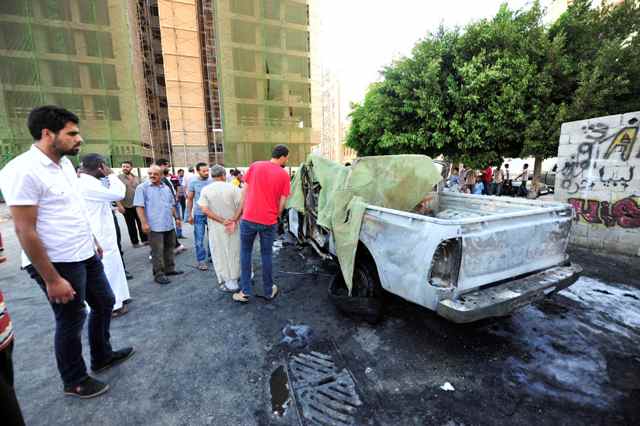 Παγιδευμένο αυτοκίνητο κοντά σε πολυτελές ξενοδοχείο της Τρίπολης