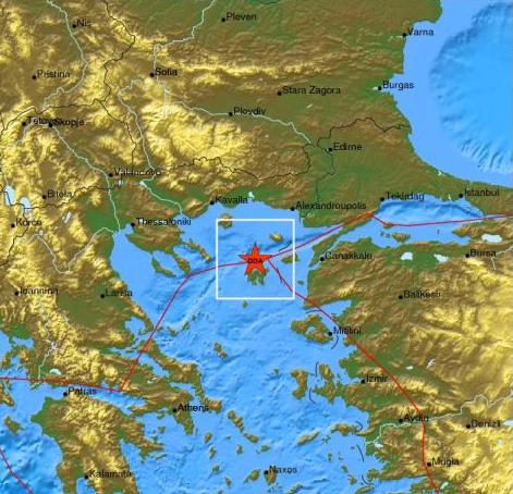 Σεισμός 3,1 Ρίχτερ βόρεια της Λήμνου