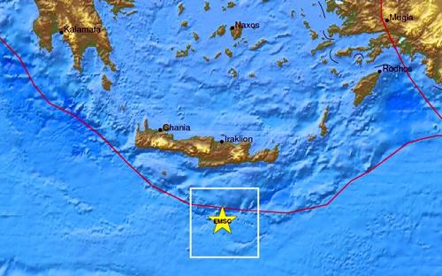 Νέος σεισμός στα ανοιχτά της Κρήτης