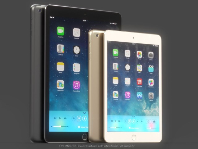 Ένα χρυσό iPad Mini με Touch ID