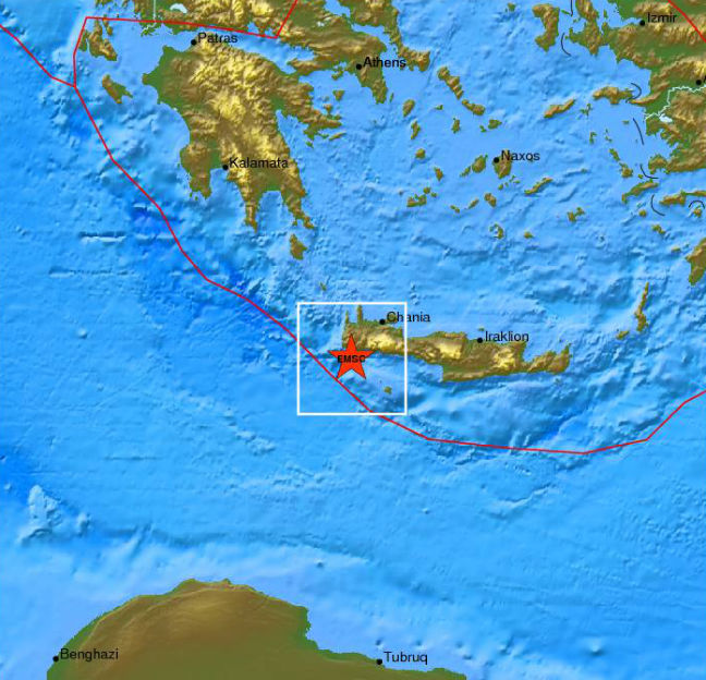 Νέος σεισμός 3,5 Ρίχτερ νοτιοδυτικά των Χανίων